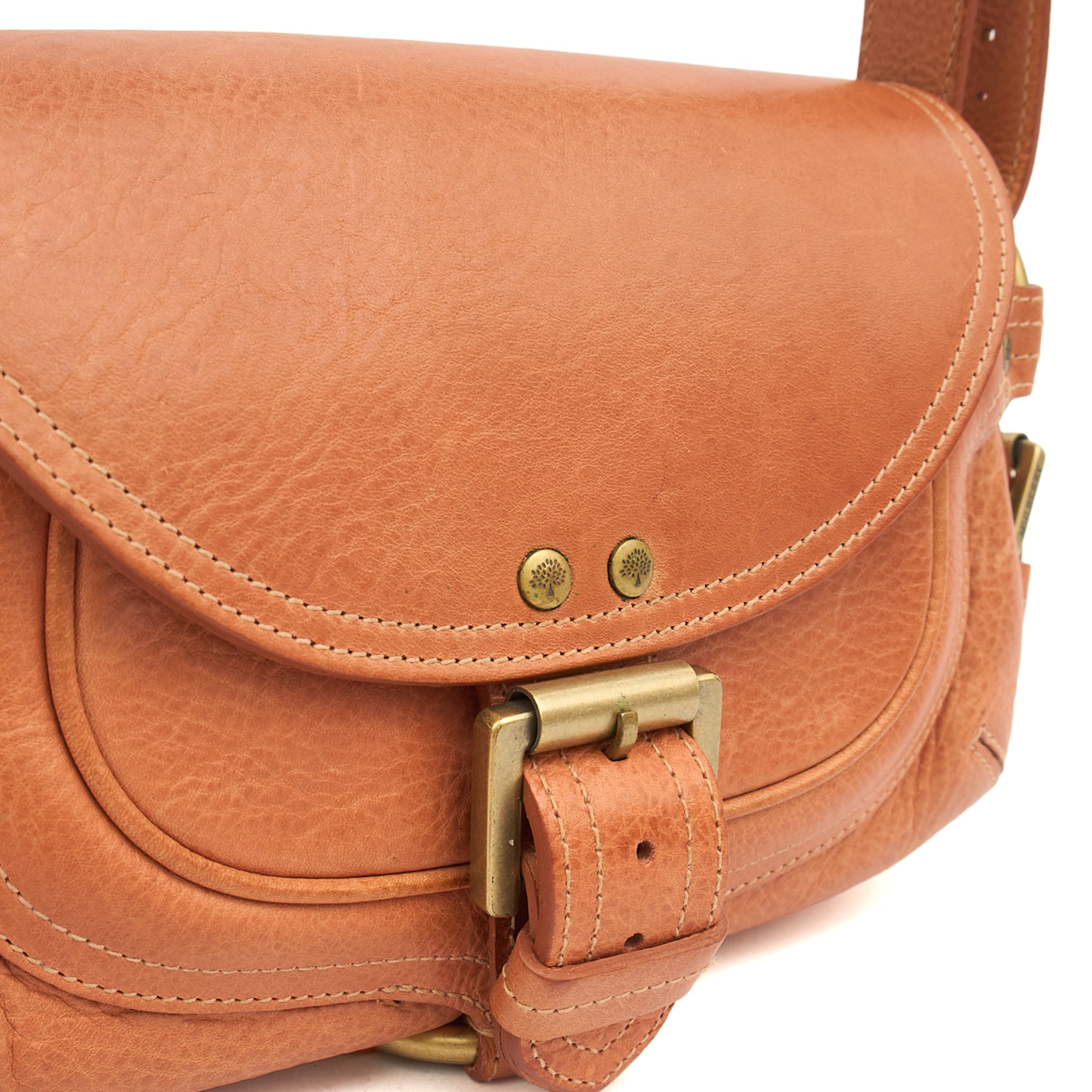 Mulberry Shoulder Bag Vintage Shoulder Bag in Orange, Calfskin Leather