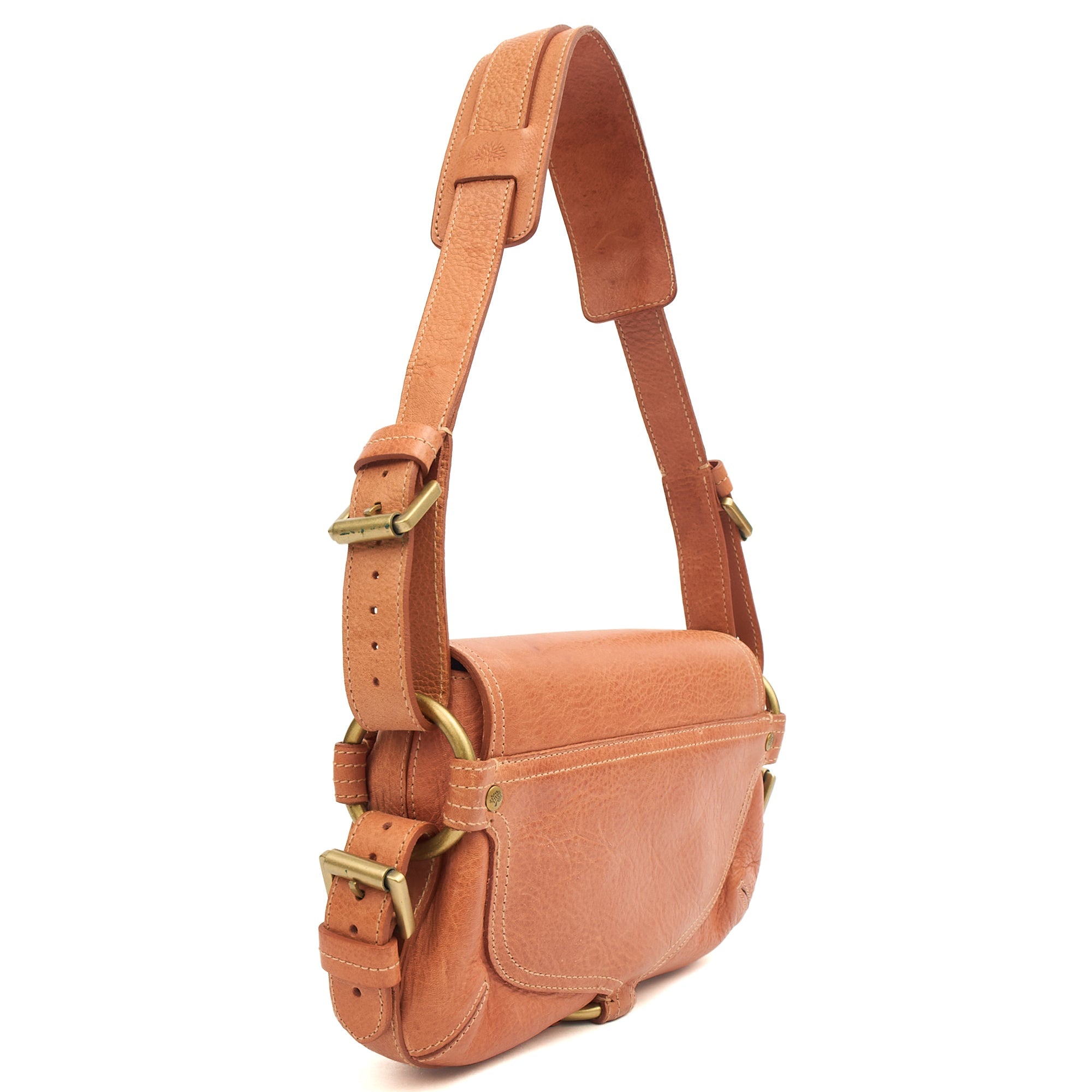 Mulberry Shoulder Bag Vintage Shoulder Bag in Orange, Calfskin Leather