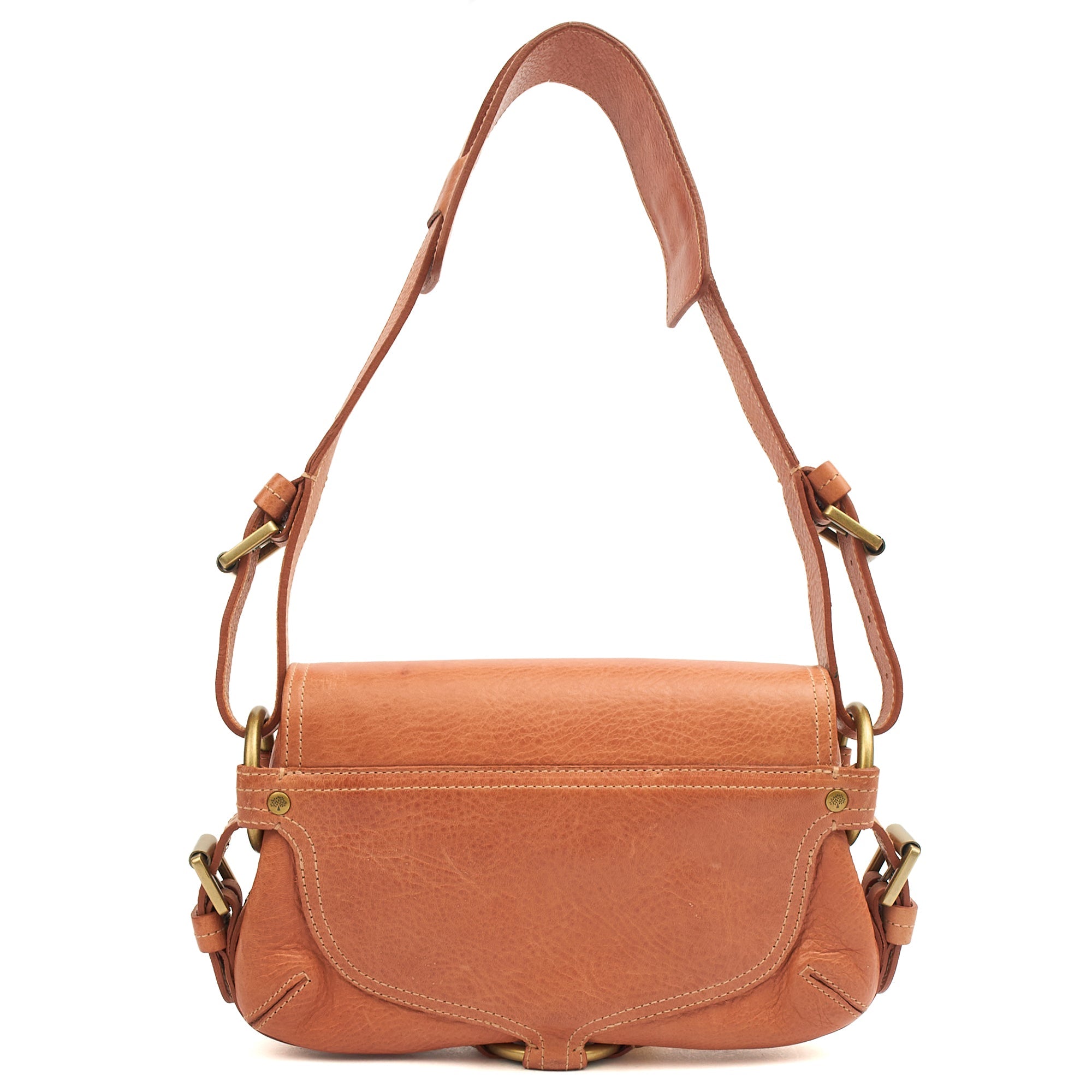 Mulberry Shoulder Bag Vintage Shoulder Bag in Orange, Calfskin Leather