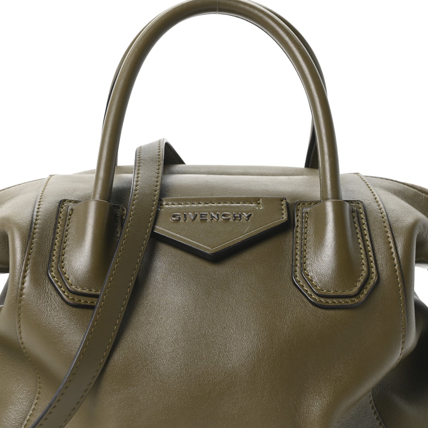 Smooth Calfskin Small Soft Antigona Dark Khaki