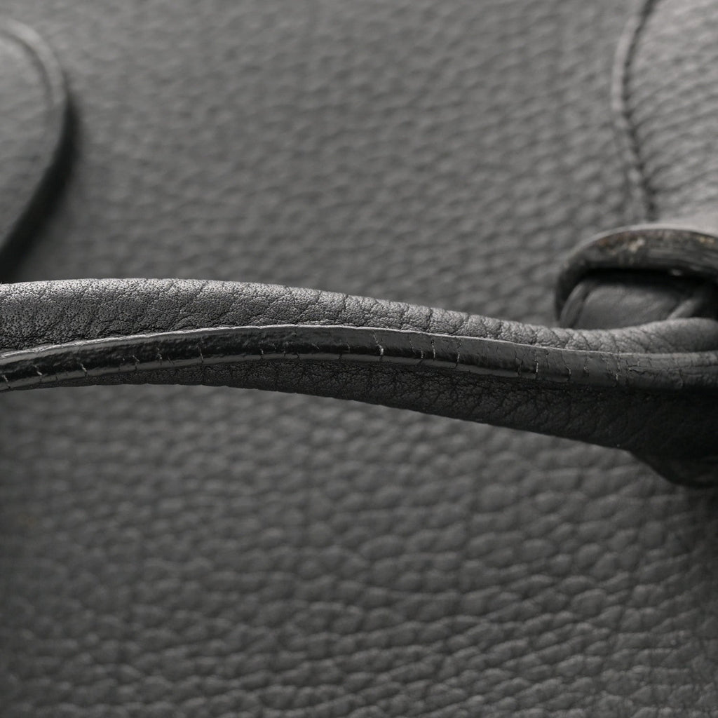 Crisped Calfskin Mini Tie Knot Tote Black