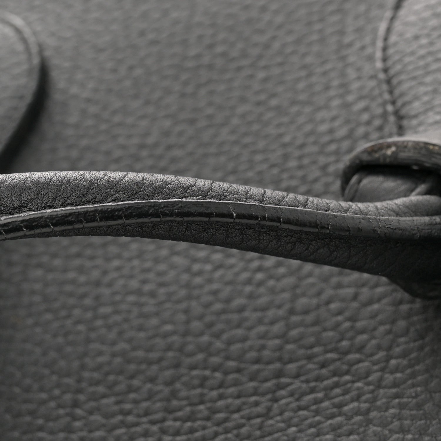 Crisped Calfskin Mini Tie Knot Tote Black