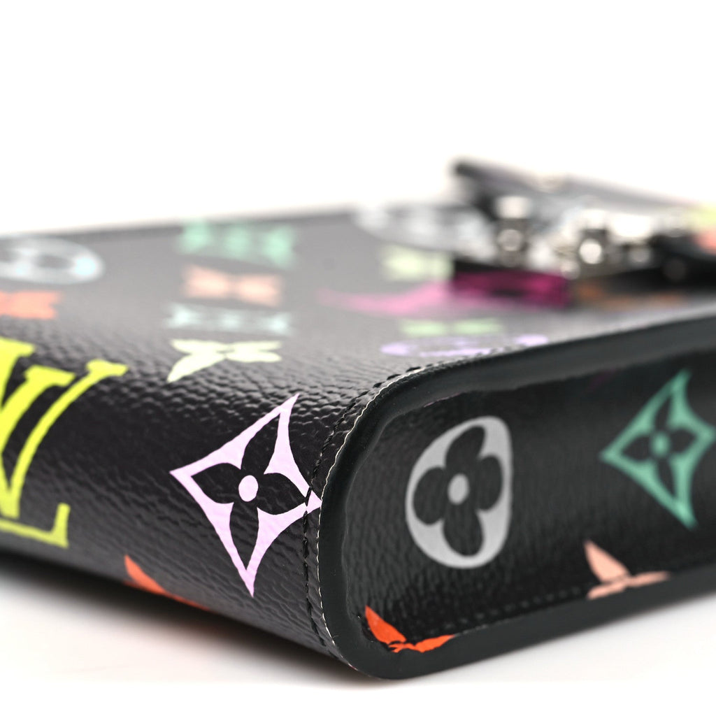 LV X TM Monogram Multicolor Phone Pouch Metis Black