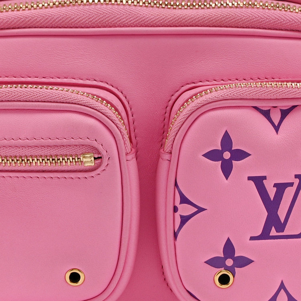Calfskin Embossed Monogram Vuittamins Utility Crossbody Rose Violet