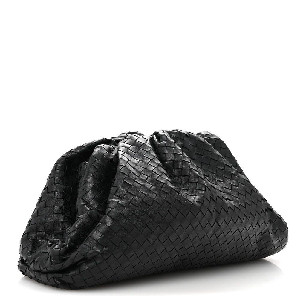 Nappa Maxi Intreccio The Pouch Oversized Clutch Black