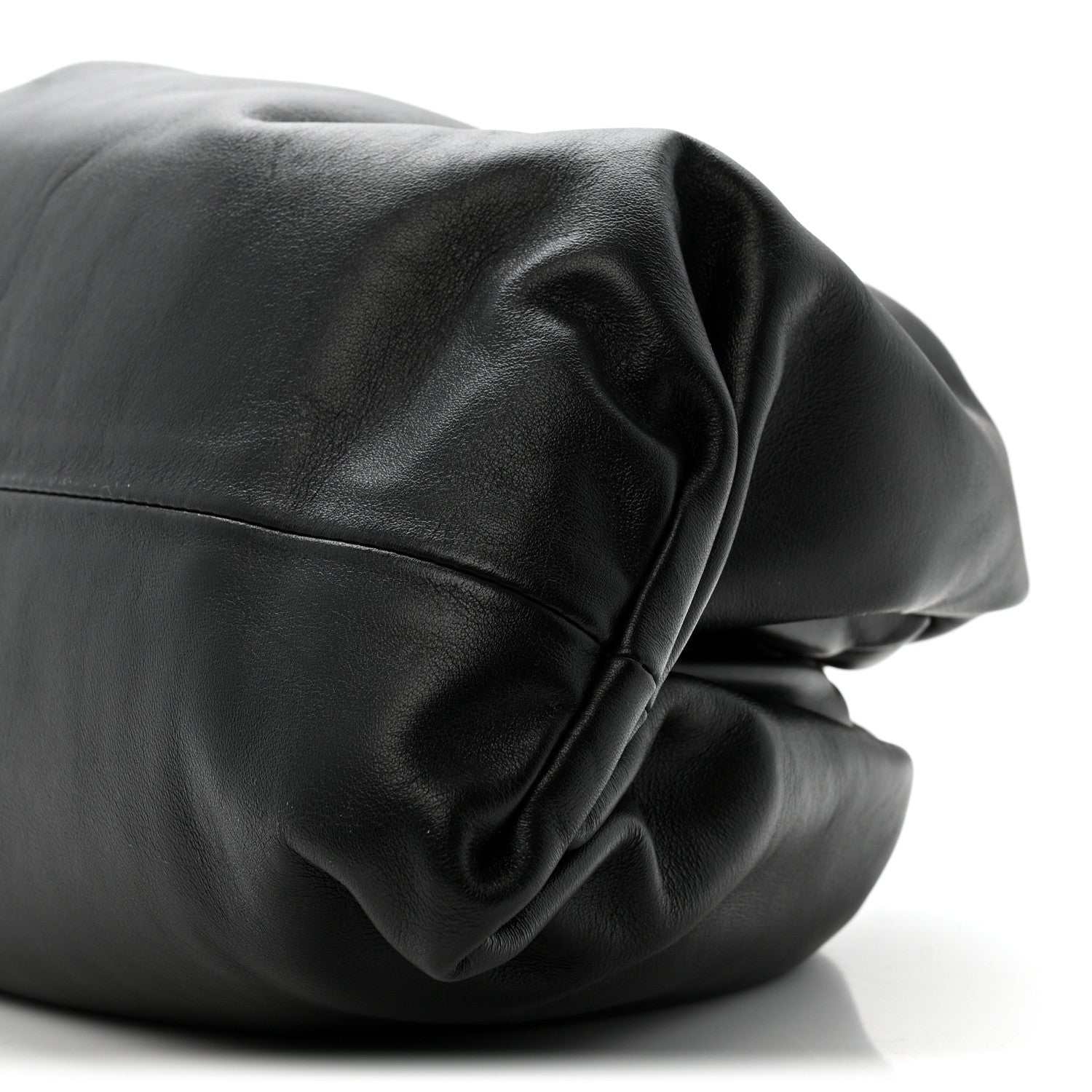 Smooth Butter Calf The Pouch Oversized Clutch Black
