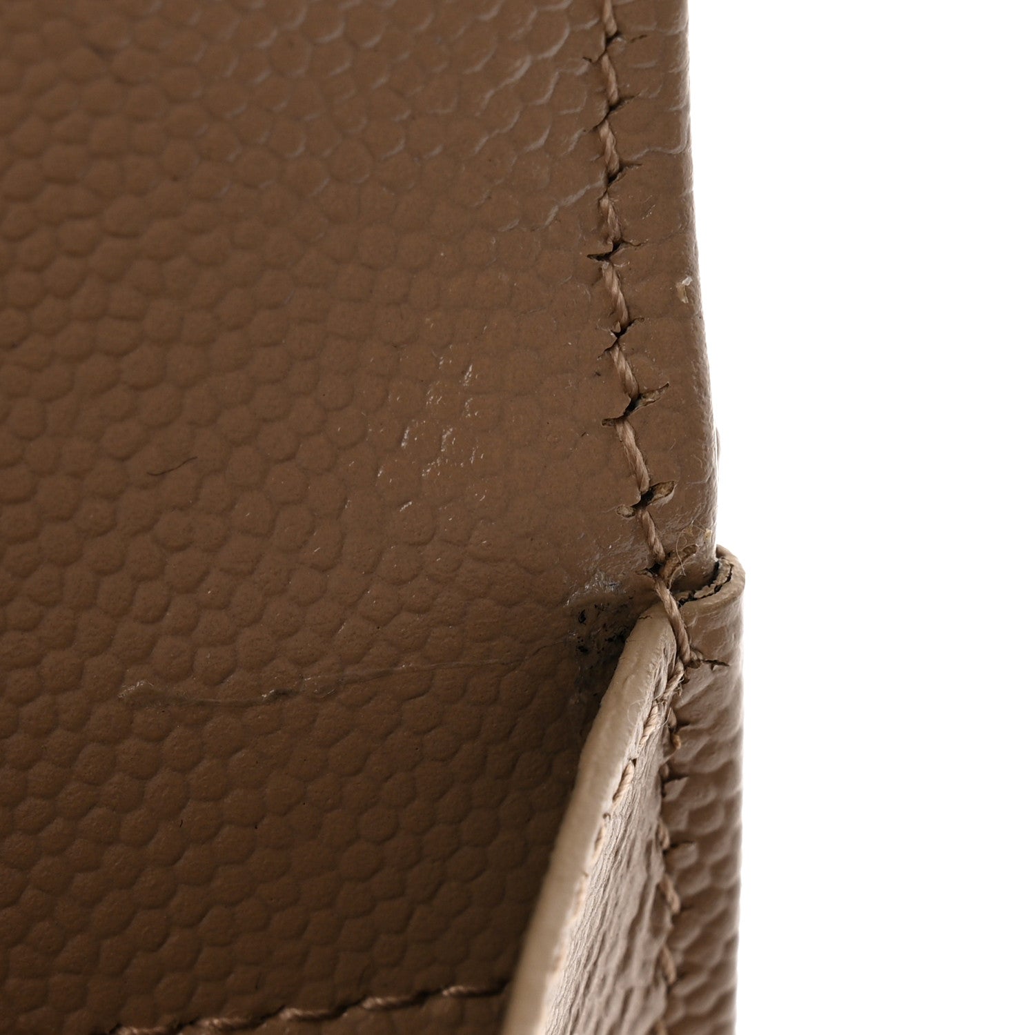 Grain De Poudre Textured Mixed Matelasse Triquilt Monogram Clutch Dark Beige