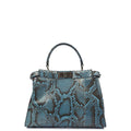 Fendi Top Handle Peekaboo - Medium in Blue, Python Leather