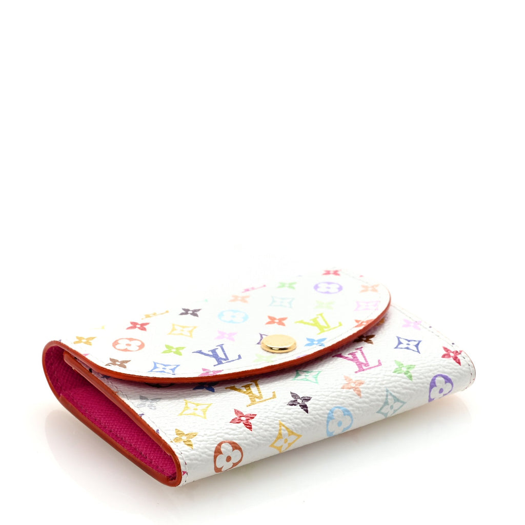 LV X TM Monogram Multicolor Rosalie Coin Purse White Kawaii Pink