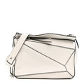 Calfskin Small Puzzle Bag White