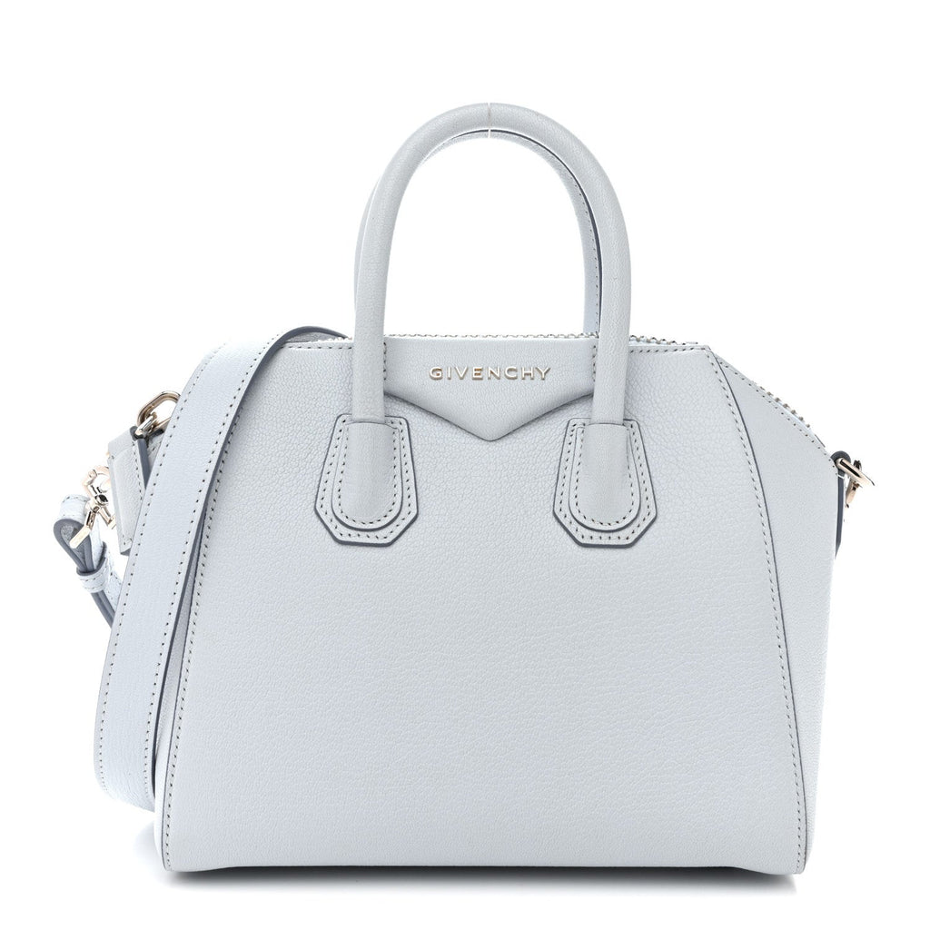 Sugar Goatskin Mini Antigona Baby Blue