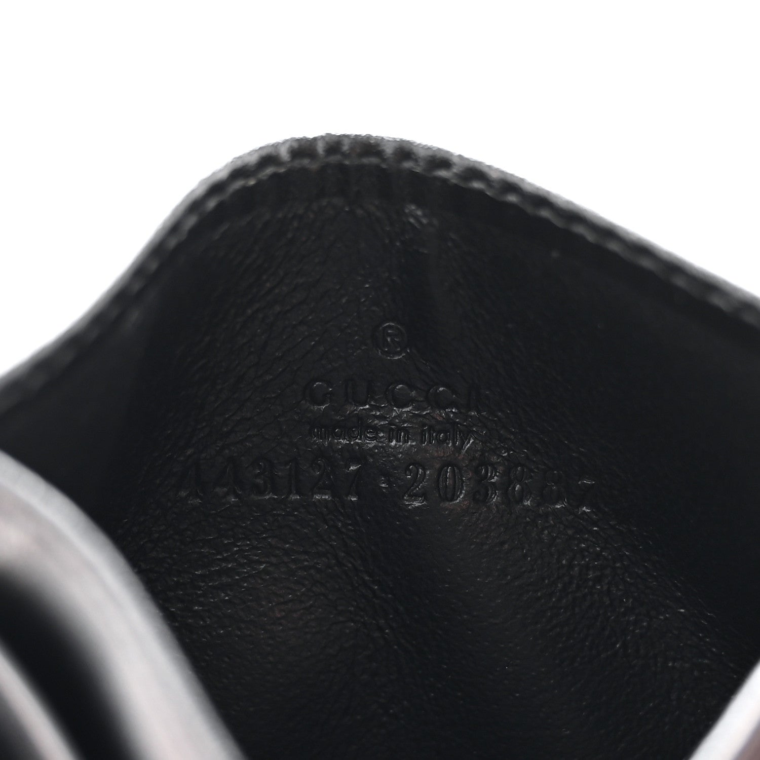 Calfskin Matelasse GG Marmont  Holder Black