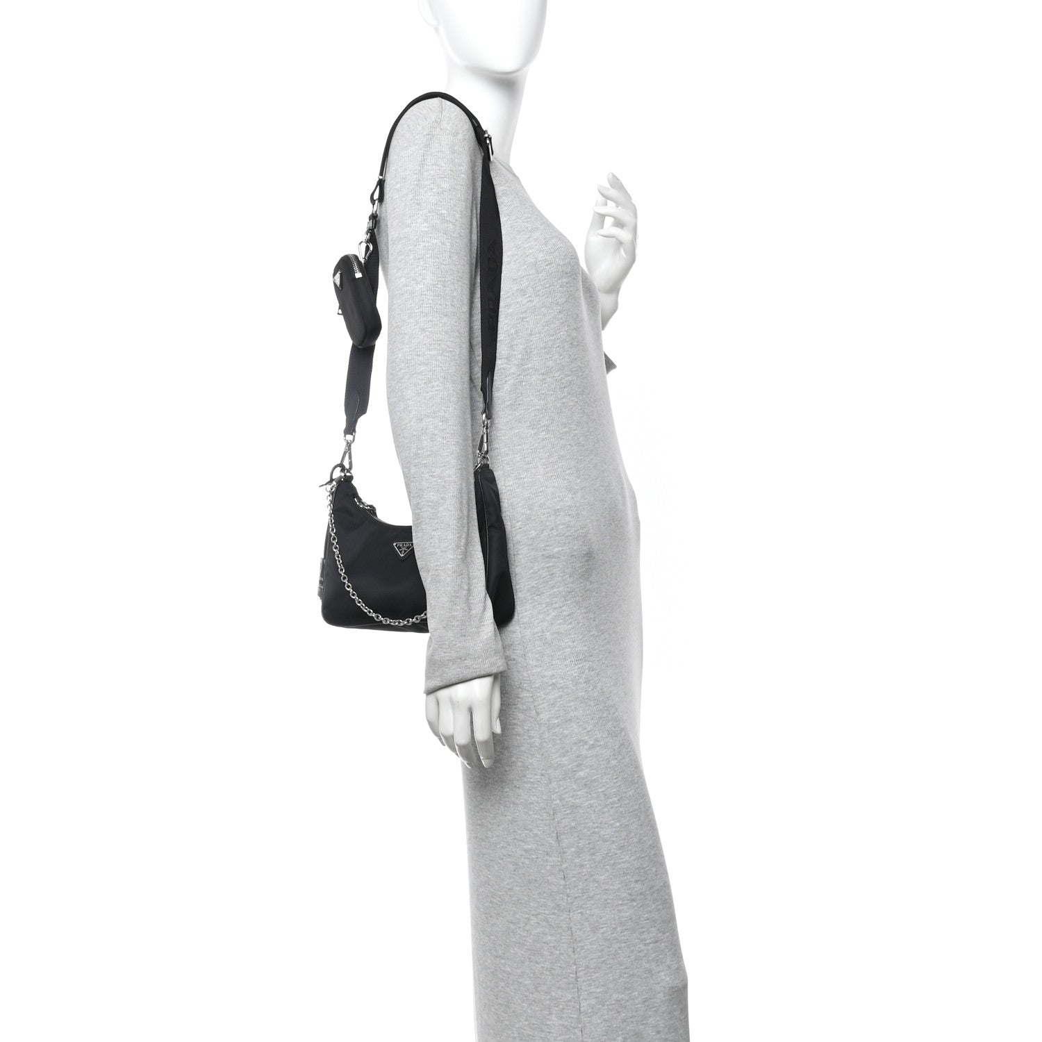Re-Nylon Saffiano Re-Edition 2005 Shoulder Bag Black