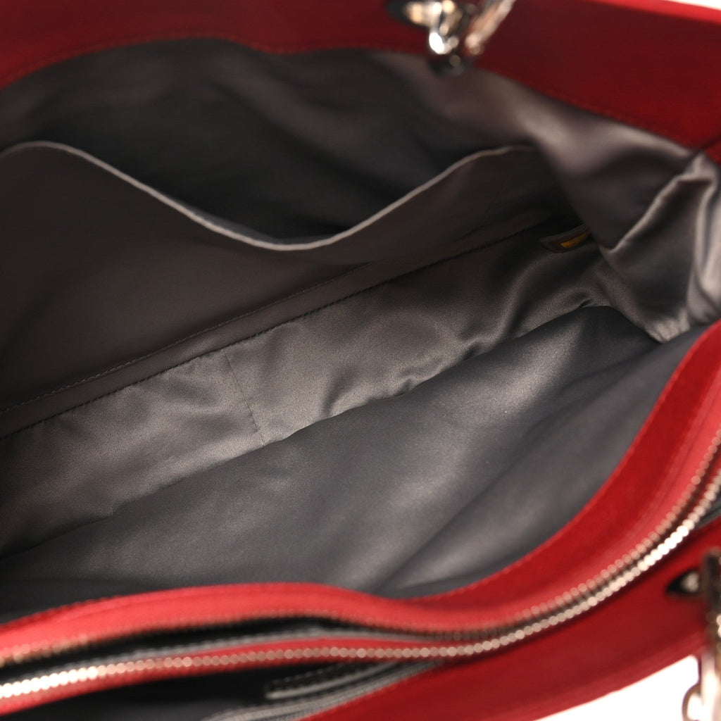 Caviar Quilted Grand Shopping Tote GST Red