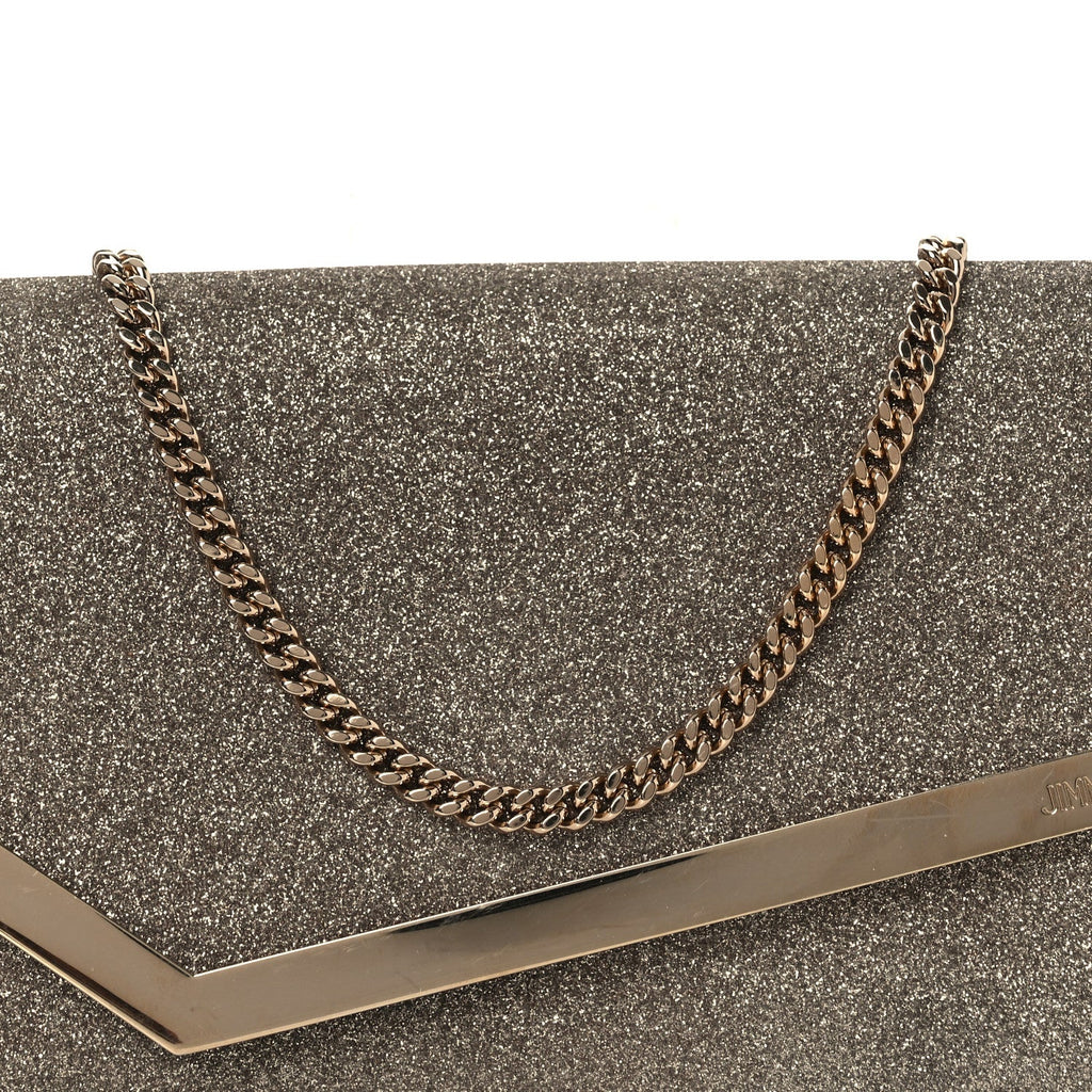 Dusty Glitter Emmie Clutch Platinum Ice