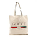 Calfskin Mens Logo Tote White