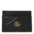Calfskin Matelasse GG Marmont  Holder Black