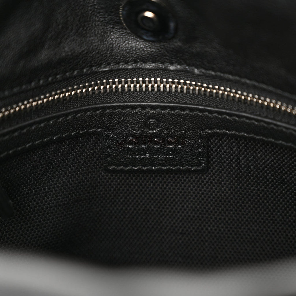 Sakai Be Green Calfskin Diagonal Stitched Small Blondie Tote Black