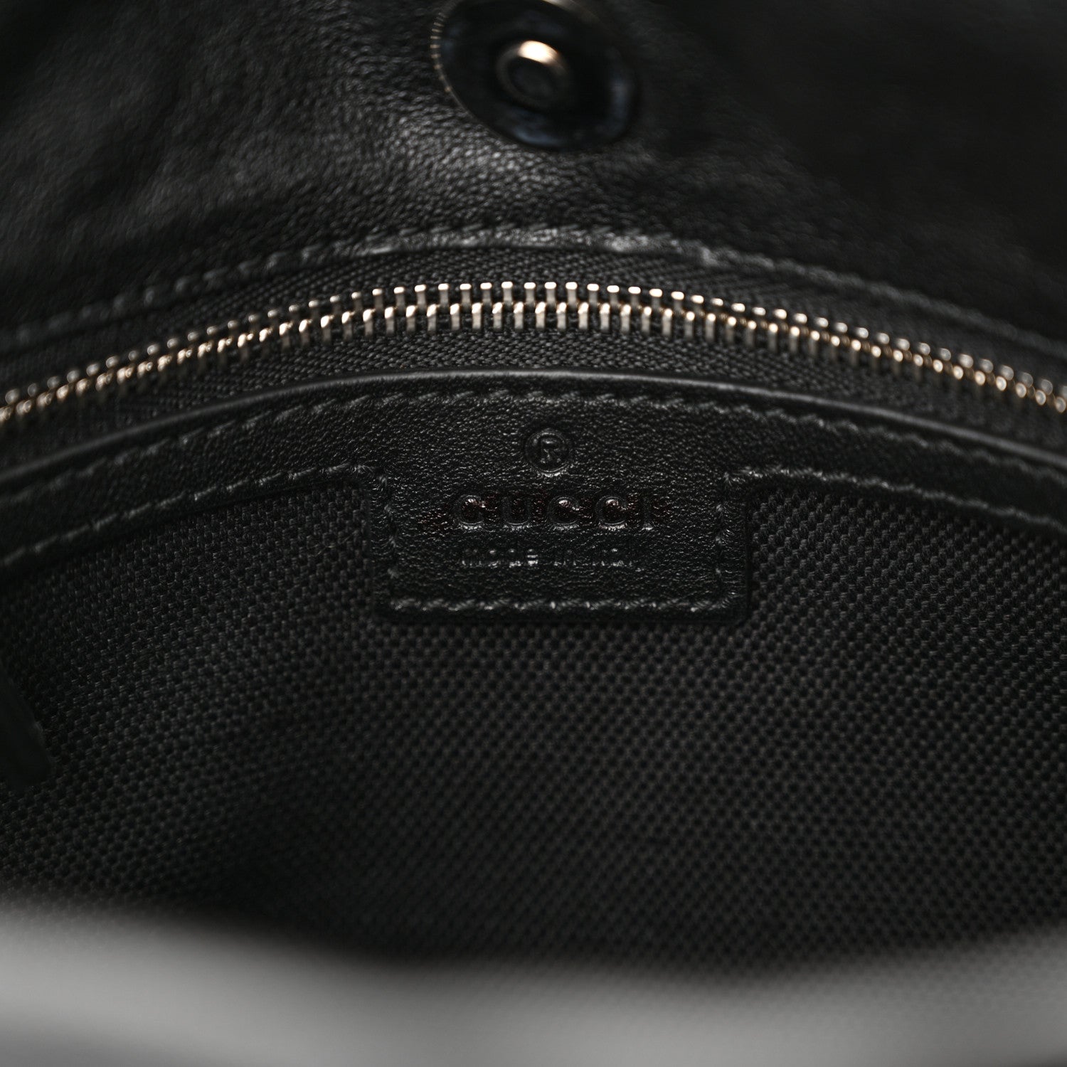 Sakai Be Green Calfskin Diagonal Stitched Small Blondie Tote Black
