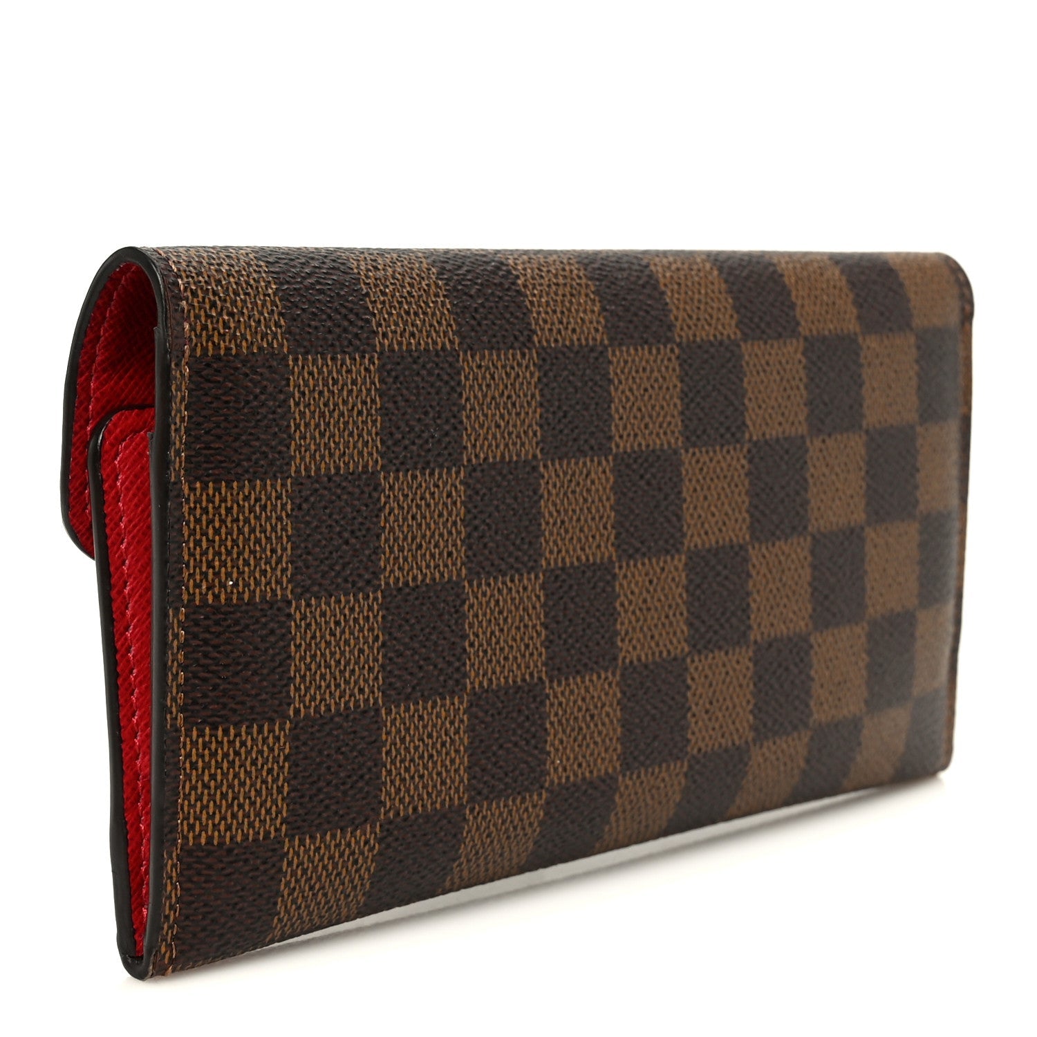 Damier Ebene Josephine Wallet Red