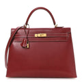Veau Grain Lisse Kelly Sellier 35 Rouge Vif