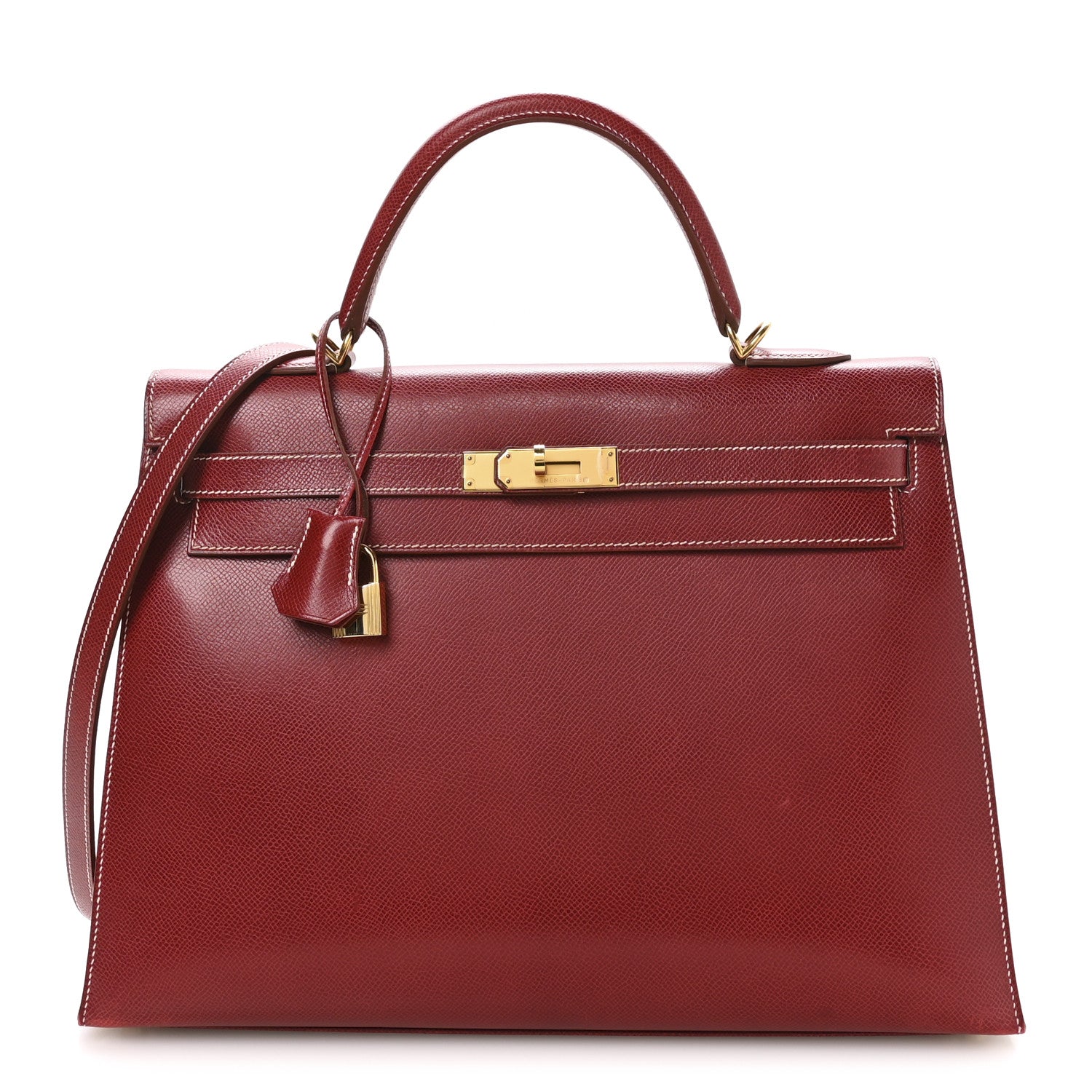 Veau Grain Lisse Kelly Sellier 35 Rouge Vif