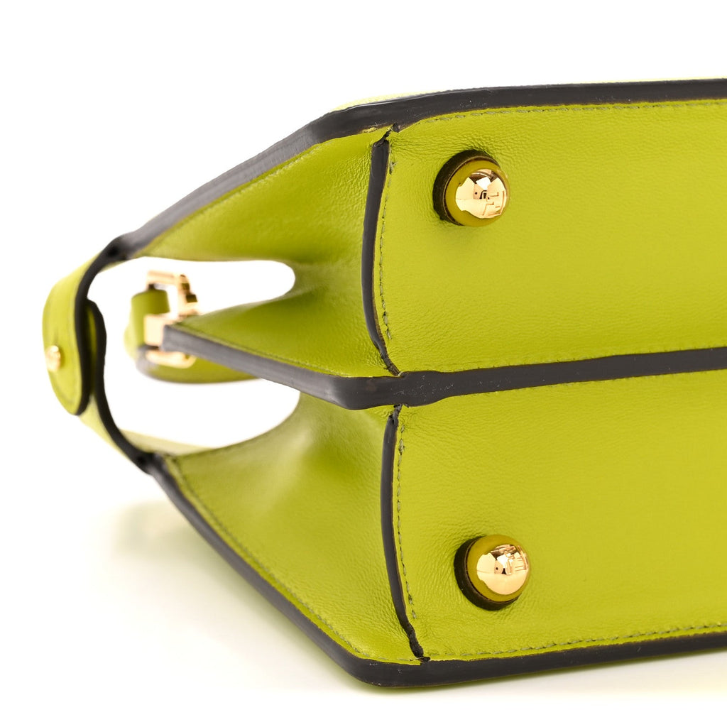 Shiny Nappa Petite Peekaboo I SEE U Satchel  Wasabi