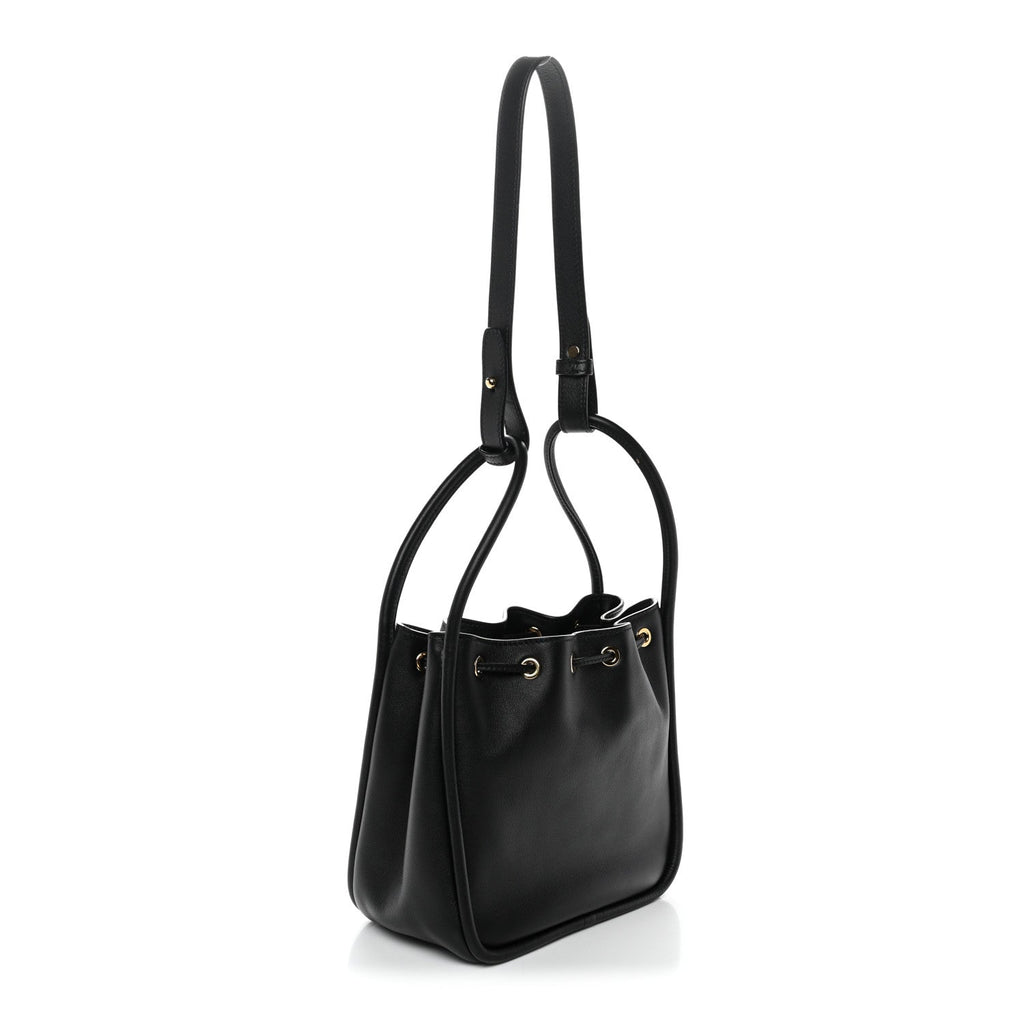 Soft Calfskin Mini Darling Bucket Bag Black