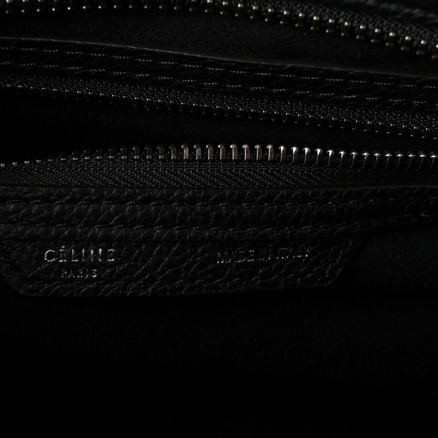 Drummed Calfskin Mini Luggage Black