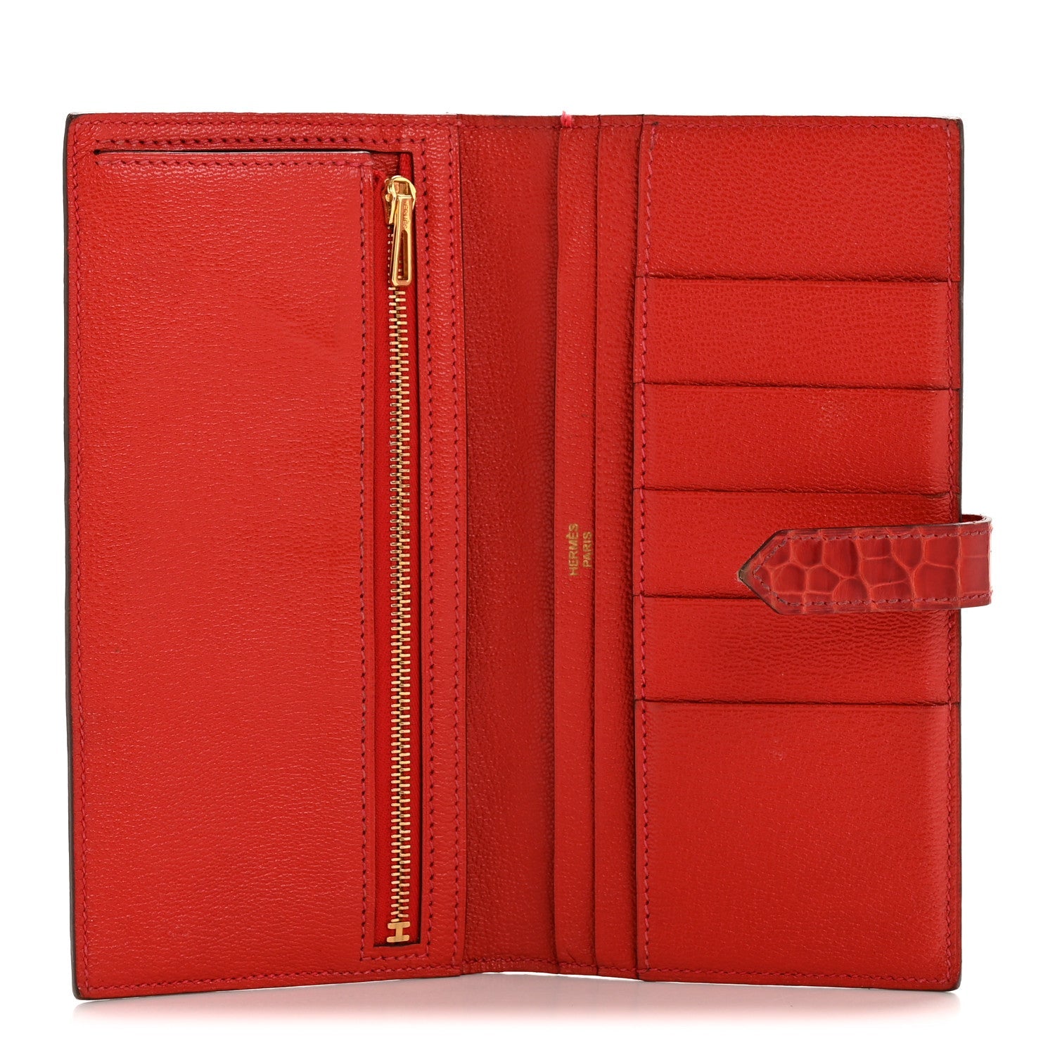 Shiny Alligator Bearn Wallet Geranium