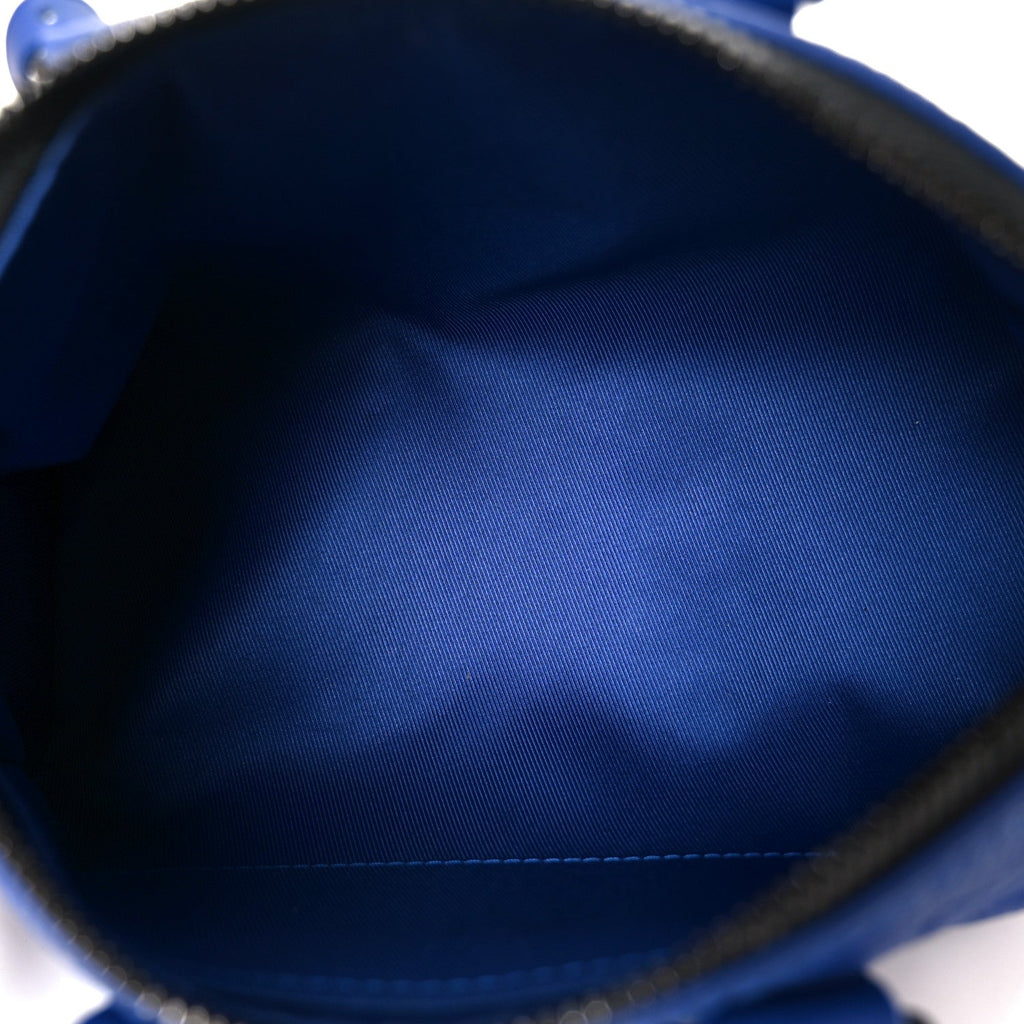 Monogram Taurillon Keepall Bandouliere 25 Racing Blue
