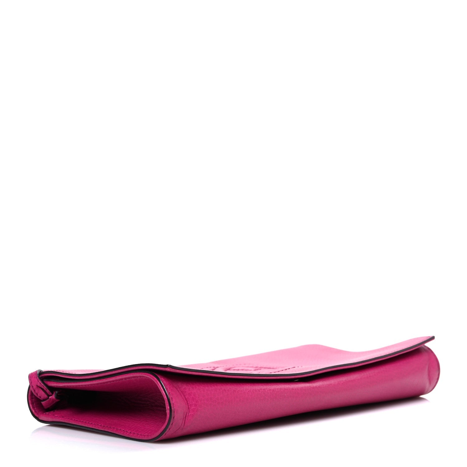 Pebbled Calfskin Medium Soho Clutch Bright Bouganville
