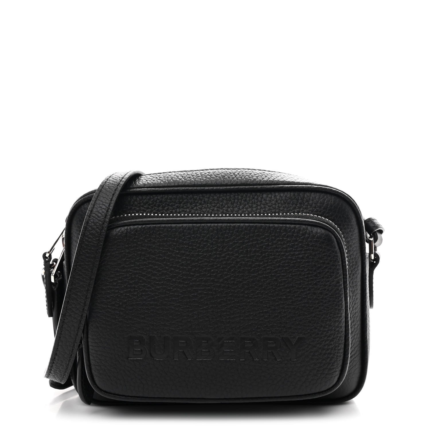 Grained Calfskin Small Camera Bag Black