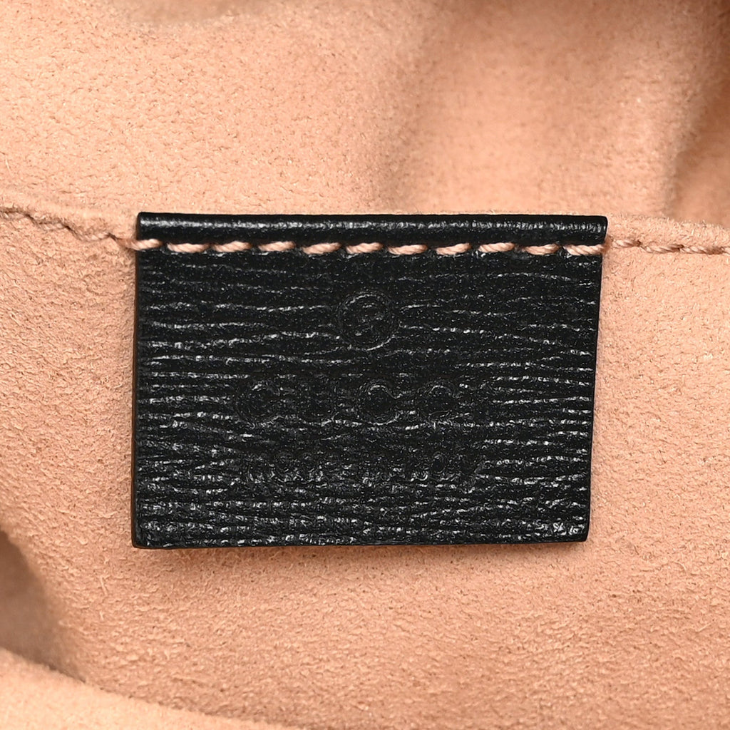 Azalea Sakai Calfskin Horsebit 1955 Drawstring Bucket Bag Black