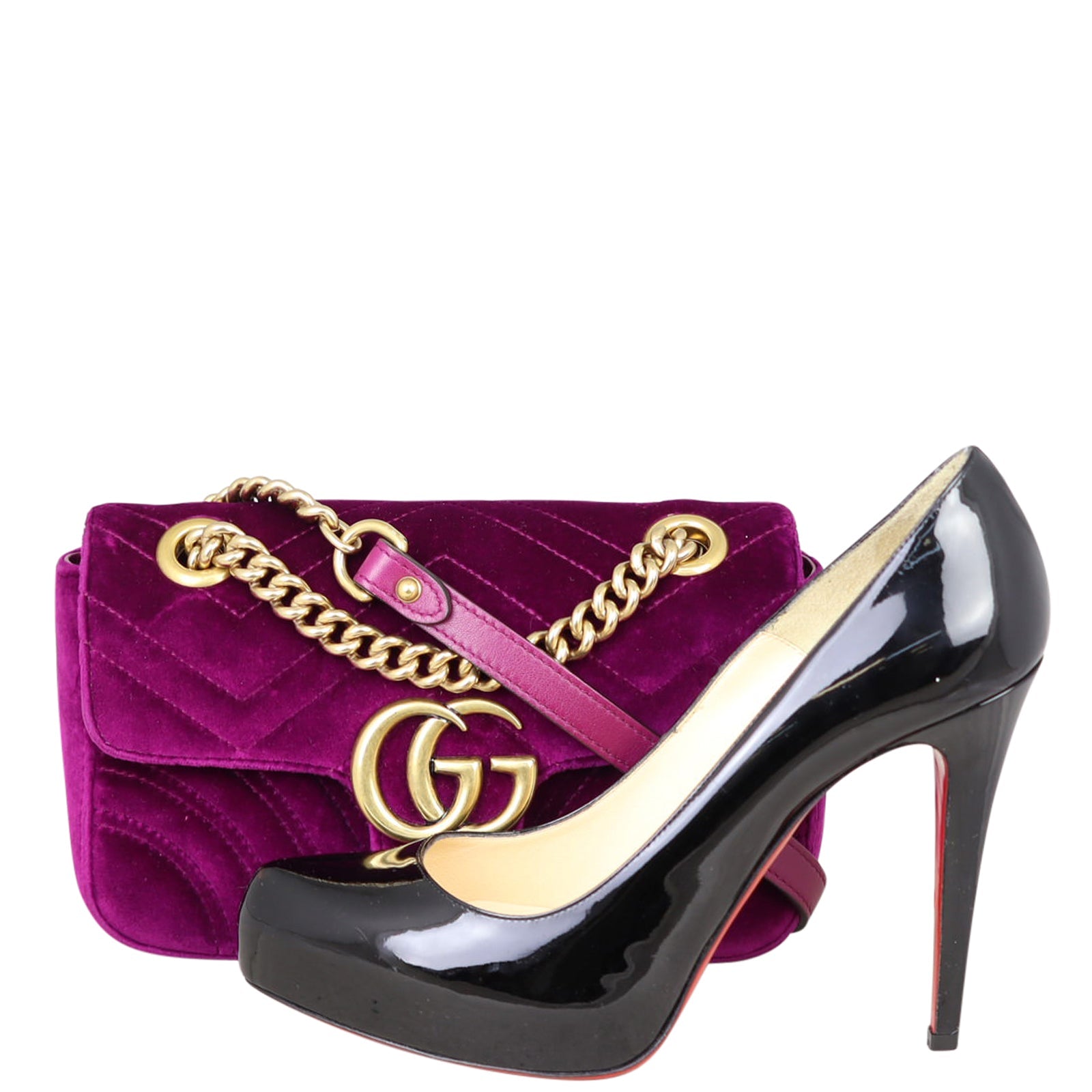 Gucci GG Marmont Velvet Mini Shoulder Bag