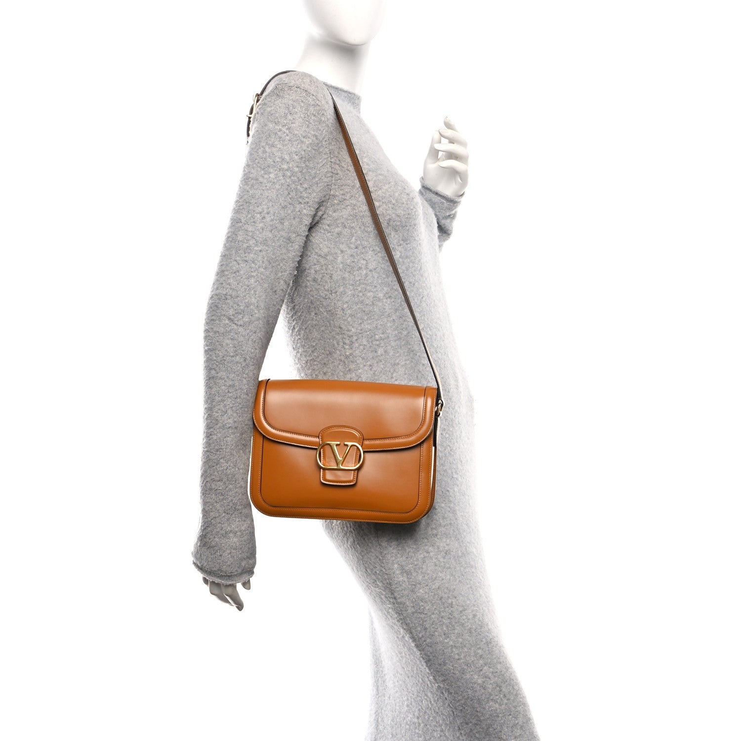 Smooth Calfskin 9to5 Shoulder Bag Tan