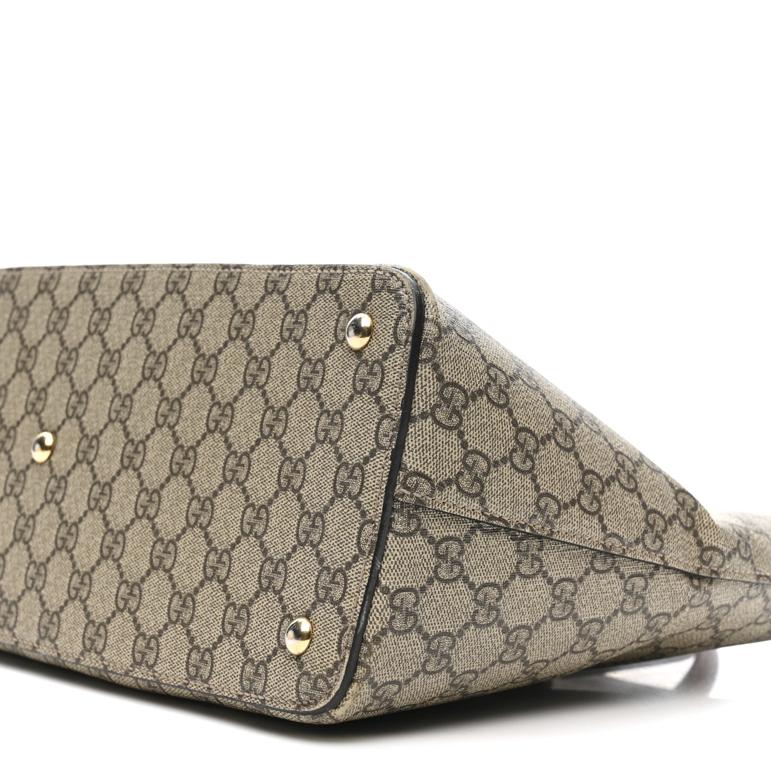 GG Supreme Monogram Small Zip Top Tote Beige Tuscany