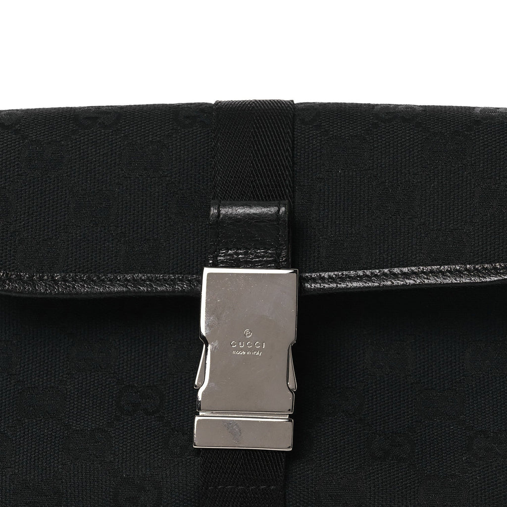 GG Monogram Web Buckle Belt Bag Black