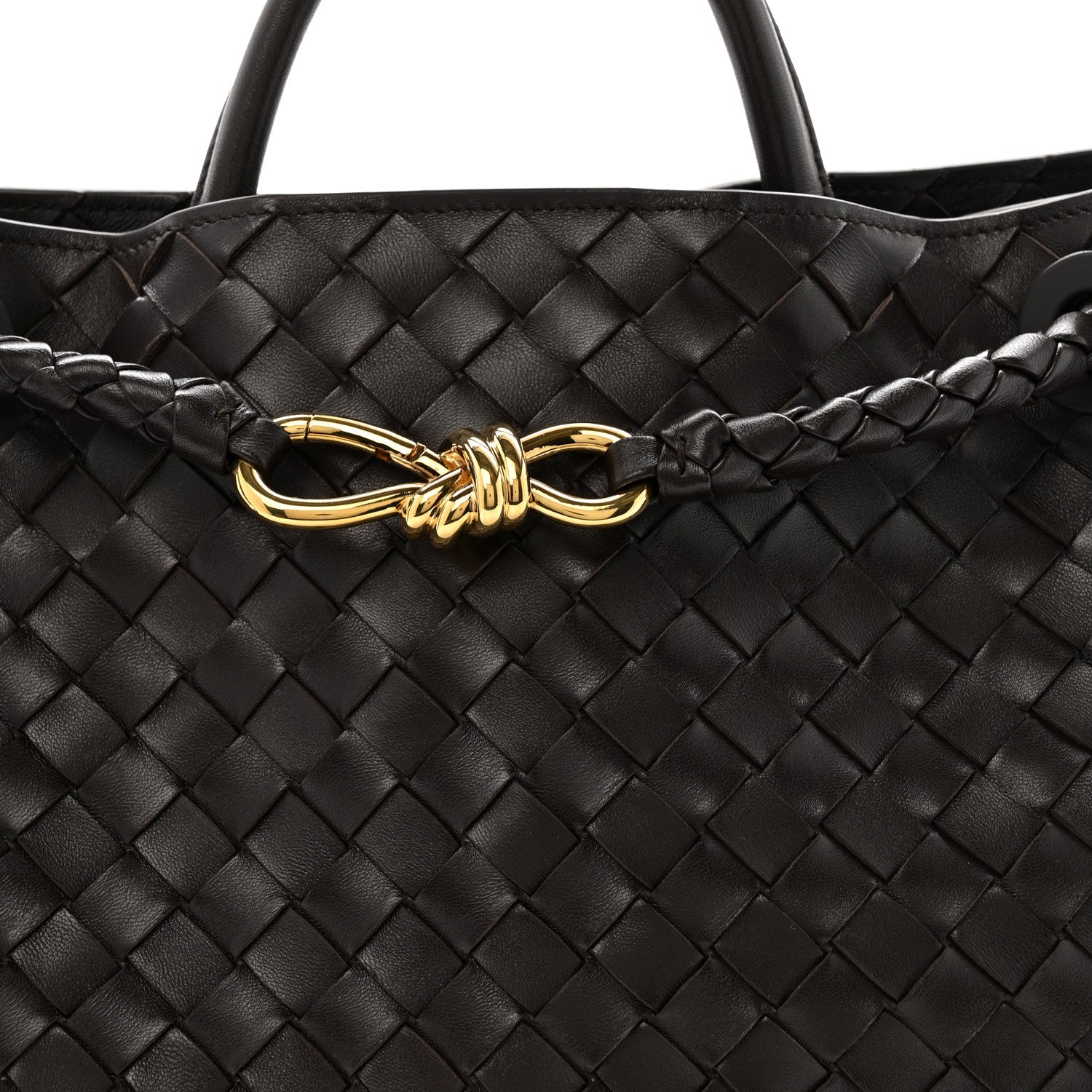 Nappa Intrecciato Medium Andiamo Shoulder Bag Fondant