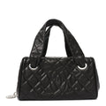 Caviar Quilted CC Timeless Bowler Dark Brown