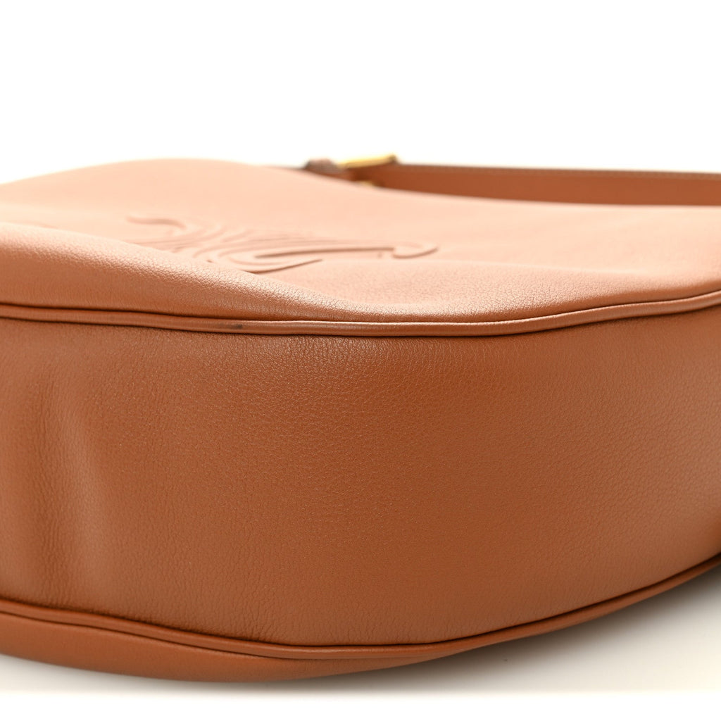 Supple Calfskin Medium Triomphe Heloise Shoulder Bag Tan