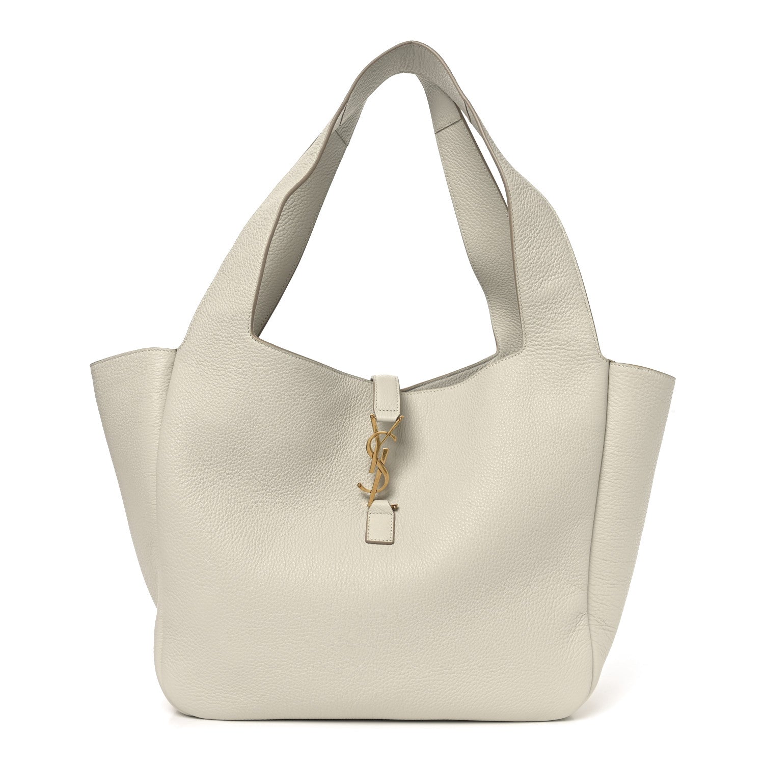 Grained Deerskin Bea Tote Blanc Vintage