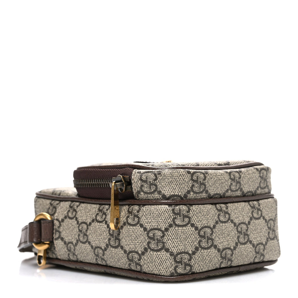 GG Supreme Monogram Mini Neo Vintage Double Zip Messenger Bag Beige New Acero Crop
