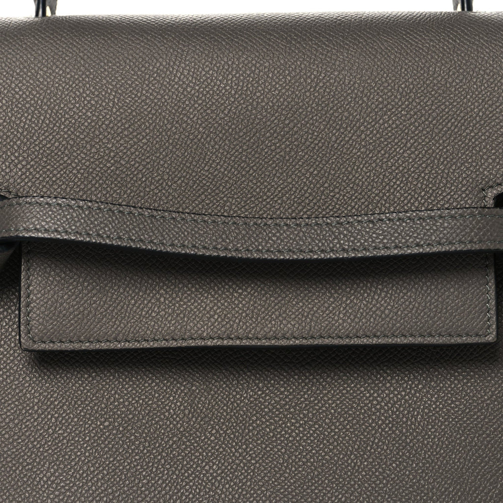 Grained Calfskin Micro Belt Bag Grey