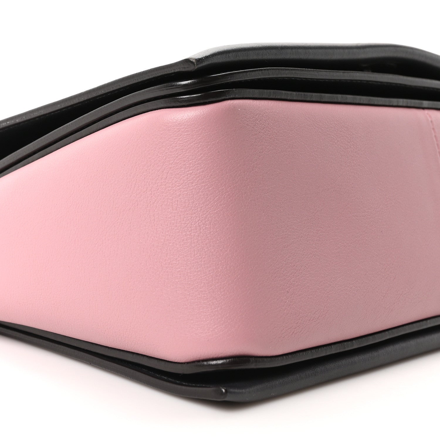 Shiny Smooth Calfskin Medium Frame Shoulder Bag Liquorice Antique Rose