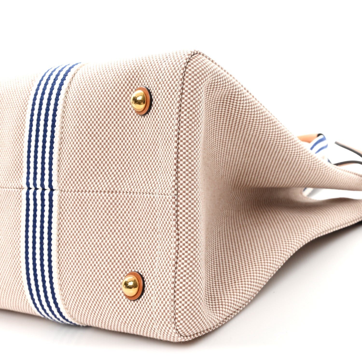 Jacquard Canvas Vlogo Antibes Shopping Bag Natural Multicolor