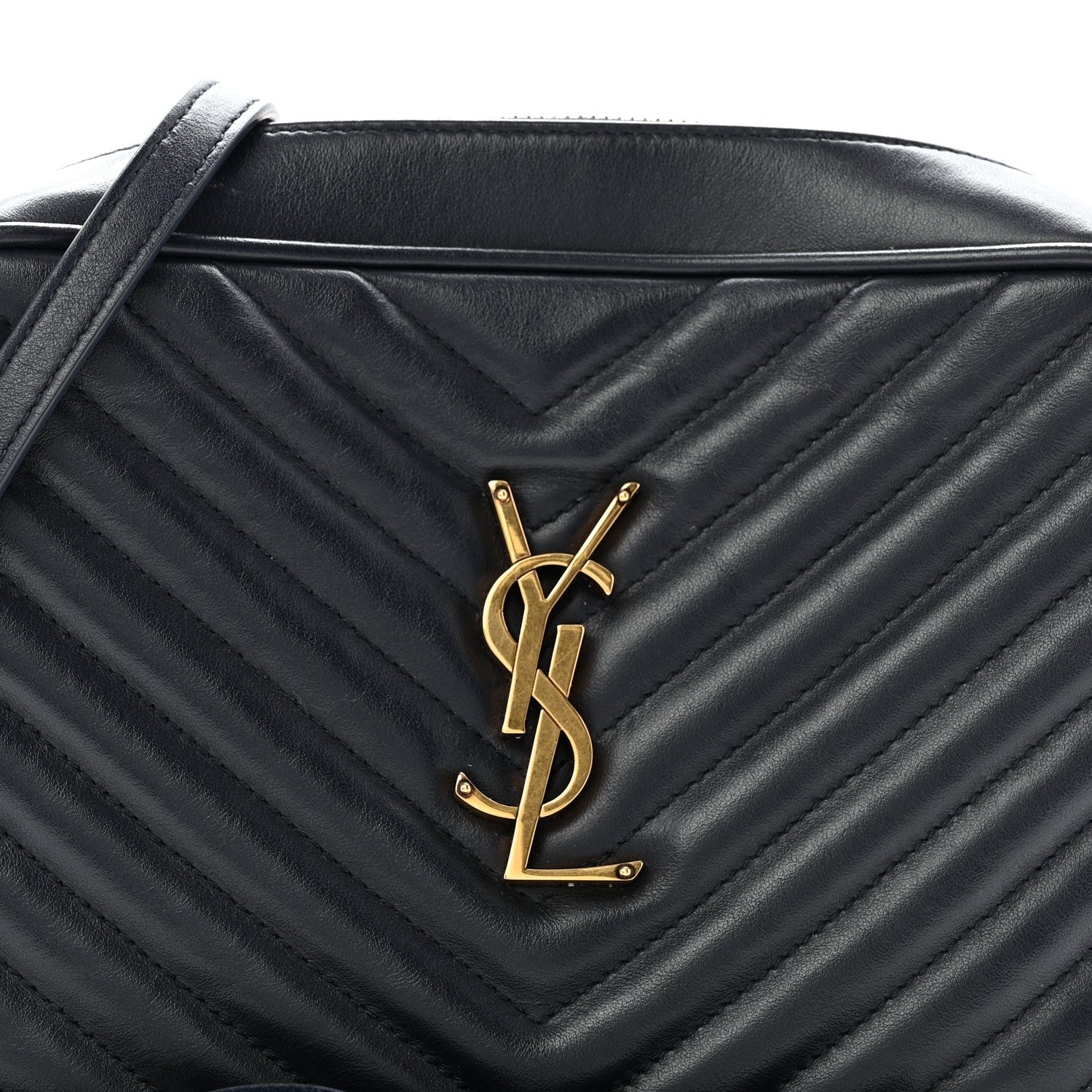 Calfskin Matelasse Monogram Lou Camera Bag Deep Marine
