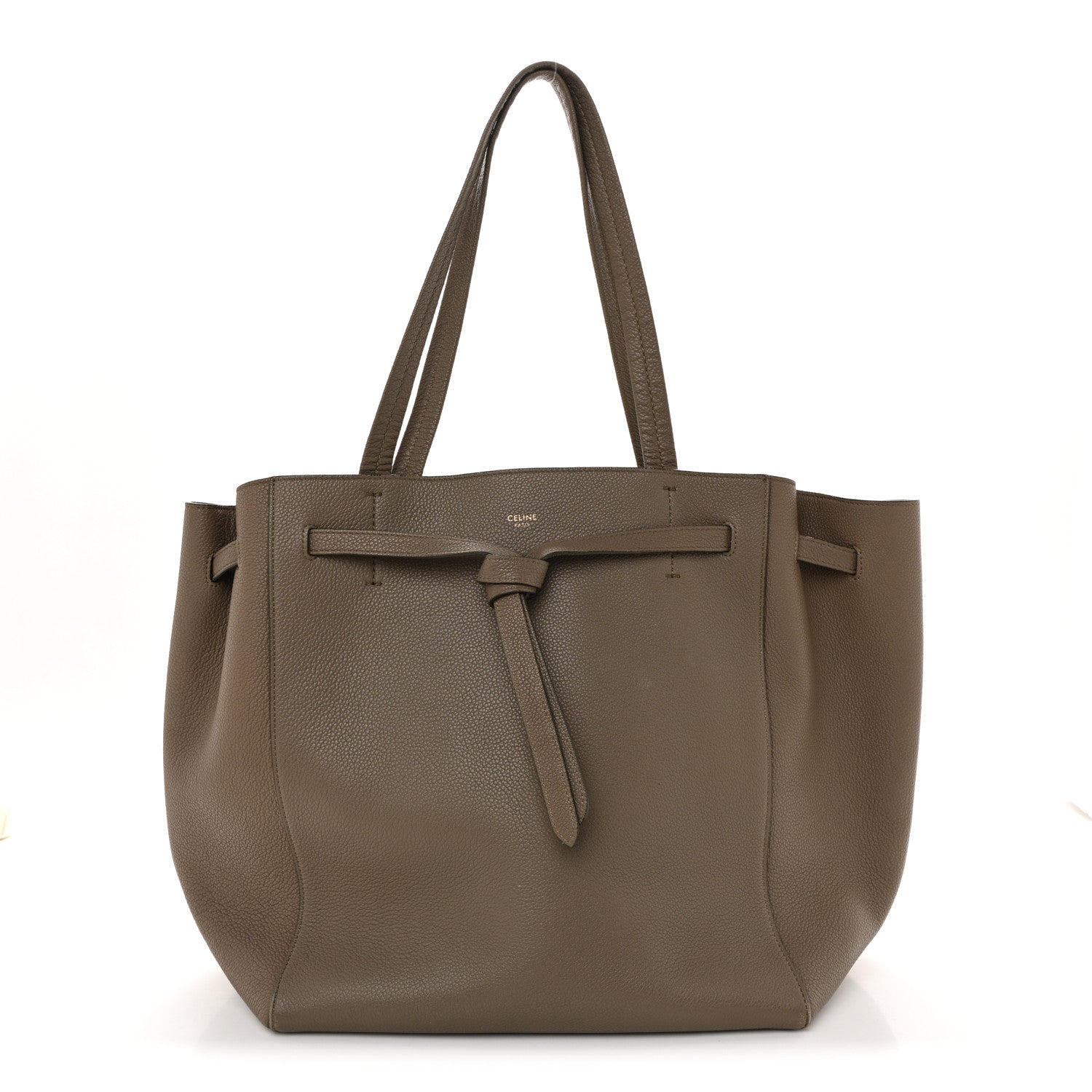 Soft Grained Calfskin Small Belt Cabas Phantom Taupe