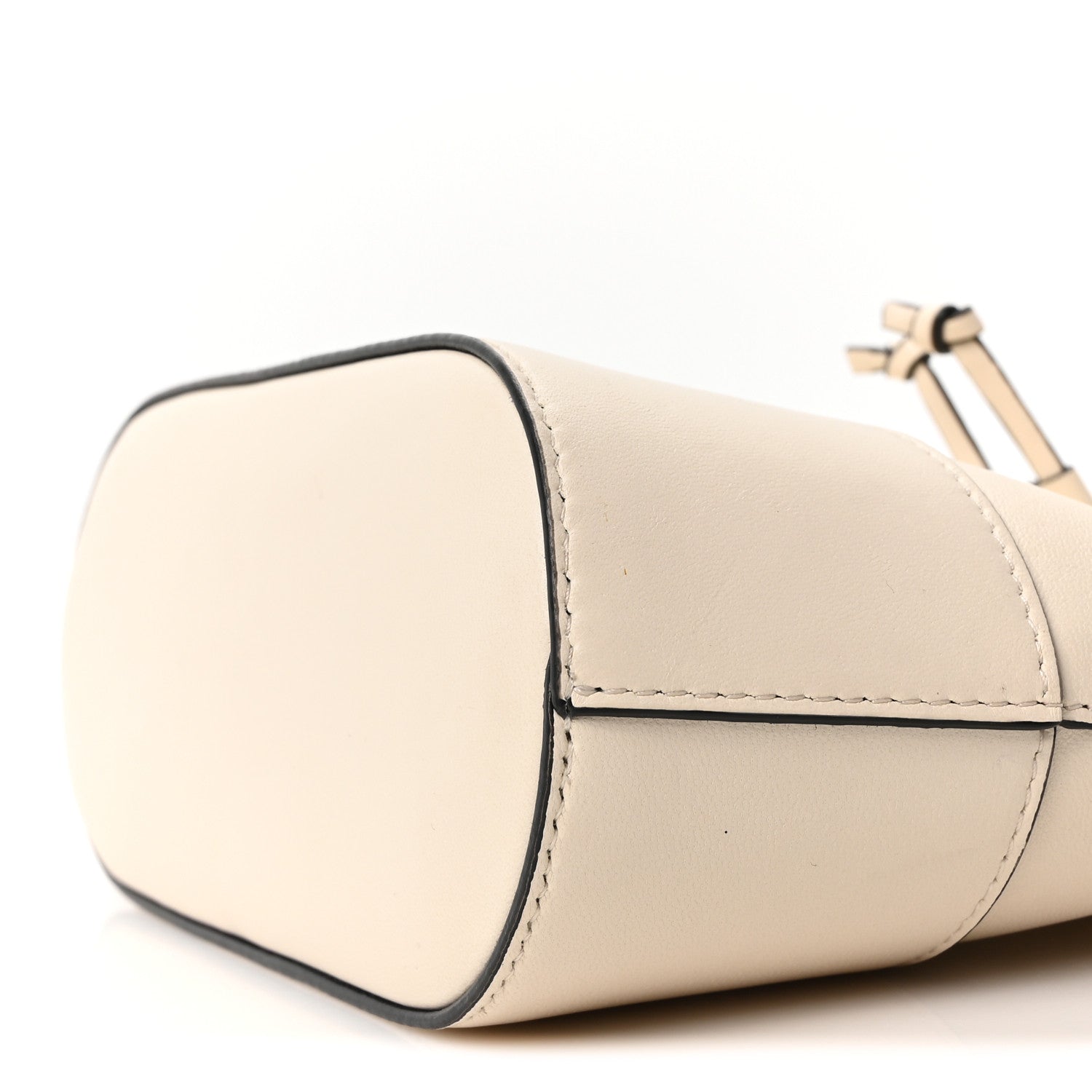 Nappa Mini VLogo Signature Chain Bucket Bag Light Ivory