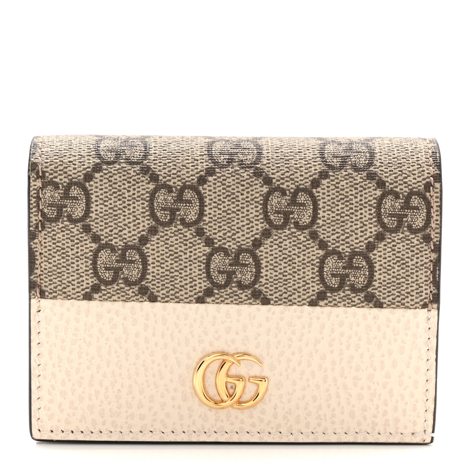 Dollar Calfskin GG Supreme Monogram GG Marmont  Case Mystic White Beige Ebony